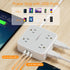 TESSAN 20 FT Long Flat Plug Extension Cord - Ultra Thin Power Strip Surge Protector with 8 AC Outlets, 900J