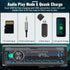 UNITOPSCI Single Din Car Stereo, Bluetooth 5.0 Multimedia Audio Receiver with Hands-Free Call Voice Control