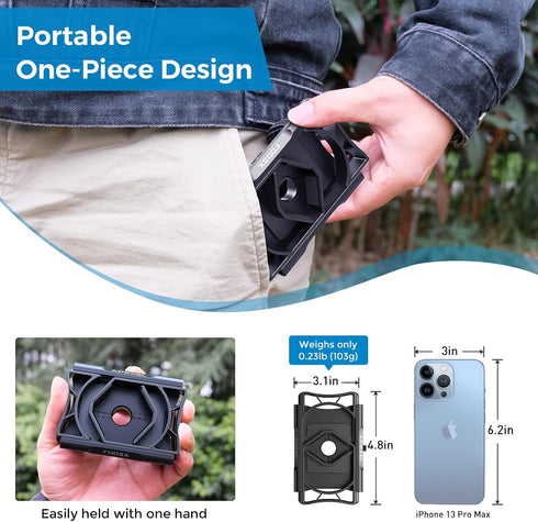 APEXEL 360 Telescope Phone Adapter, Upgraded Binocular Photo Adapter for Android & iPhone, Smartphone Mount
