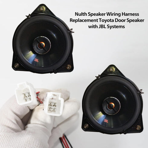 Front Speaker Wiring Harness Adapter Connector Replacement for Toyota 4 Runner/Tacoma 2011-2013, Tundra/Sequoia 2001-2007 Front Door for Aftermarket Speaker w/JBL Audio System 86160-AF060 2PC by NuIth