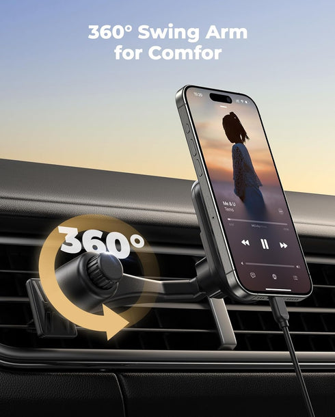 Universal Socket Car Vent Mount, Works with PopSockets, Magnetic Socket Phone Holders for Car Air Vent, Hands Free