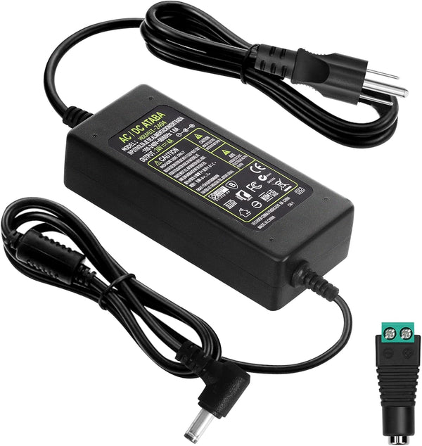HOUHUI 24V 4A Power Supply Adapter, AC 100-240V to DC 24 Volt 4 Amp for LED Strip Light, CCTV Camera