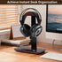 Vruelia Headset Walnut Wood Headphone Stand with Pen Holder - Desktop Wooden Headphone Stand, Solid Wood Holder