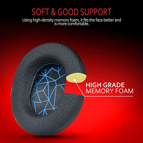 Arctis 7 Ear Cushion, Breathable Fabric Replacement Earpads Ear Cushions fit SteelSeries Arctis 1, Pro, 3, 5, 7, 7+, 7p, 7X, 9, Prime All Models Wireless Headset, Blue, by Krone Kalpasmos