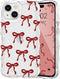 QLTYPRI Bow Case for iPhone 15, Cute Ribbon Bows Wavy Curly Frame Clear
