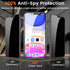iPhone 11 Privacy Screen Protector 3+3 Pack, Anti-Spy Tempered Glass, 9H Hardness, Bubble-Free, Case Friendly, Camera