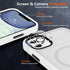 MOCCA Slim Shockproof Case for iPhone 11 (6.1") - Frosted White, MagSafe Compatible, with Glass & Camera Lens