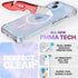 REBEL Clear Case for iPhone 14 - Crystal Series Gen-4, Strong MagSafe Compatible, Protective Shockproof Bumpers