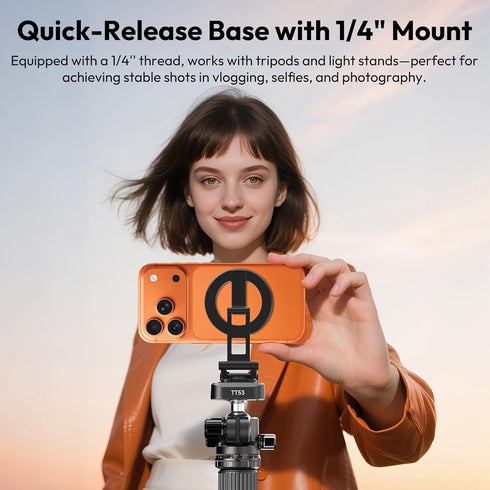 ULANZI SK29 1/4, 17/16/15/14/13/12 Magnetic Phone Tripod, Foldable Mini Tripod Mount with MagSafe Phone Holder