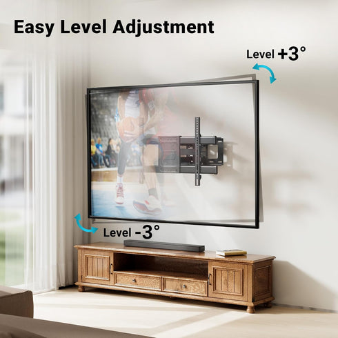 BONTEC 37-85 Inch 132lbs, 600x400mm, 16" Full Motion TV Wall Mount for TVs, Hold up to Max VESA Swivel Tilt Dual Arms