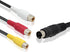 4 3 (27cm) Pin S-Video to RCA AV Female Cable for TV PC Computer Video AV Projector for Video TV Laptop Adapter Cable