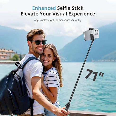 MOLEKSDAL 71 360 Portable and Extendable Phone Tripod & Selfie Stick, with Wireless Remote Control and Rotation, Ideal