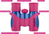 Kids Binoculars for Girls or Boys in Vibrant Pink Blue - Includes Sticker Book with 40 Bird Species