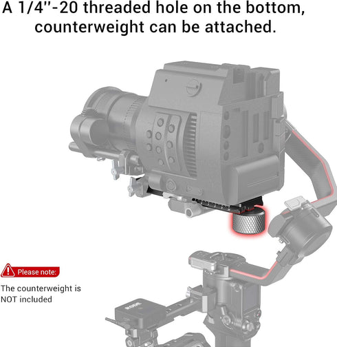 SMALLRIG Quick Release Plate Adapter for DJI RS 2 / RS 3 / RS 3 Pro & Ronin-S Gimbal - 3031