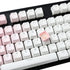 YMDK Double Shot 104 Dyed PBT Keycap Set for Cherry MX Switches Mechanical Keyboard, Pink White Gradient