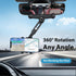 Rear View Mirror Phone Holder - Rotatable and Retractable Mount for iPhone Google Samsung 4-7IN Cell Phones