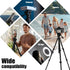 Jishane 61" 11lb Camera Tripod, Travel Tripod for Camera Canon EOS Rebel Nikon, Lightweight Phone Stand with Wireless