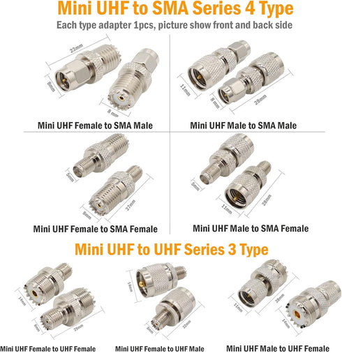 RF Coaxial Adapter Set, 23 Type UHF Adapter Kits for Ham Radio, CB Radio Antenna Adapter