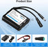 rapthor 12V 2600mAh Pack 12.6V 3A Rechargeable Li-ion Battery with Charger, Max DC Output Portable Battery for LED