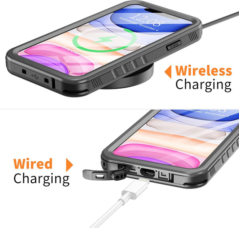 Cozycase Waterproof iPhone 11 Case - Built-in Screen Protector, Full-Body Rugged Bumper, Shockproof and Dustproof