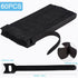 60 PCS 6 Inches Reusable Cable Ties, Adjustable Cord Straps for Wire Organizer and Cable Management - Black