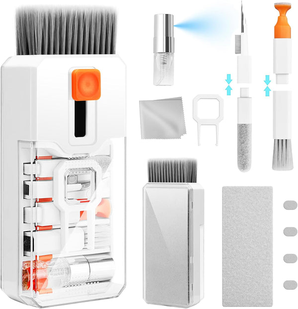 Keyboard Cleaning Kit, 10-in-1 Computer Screen Cleaning Brush Tool for iPad iPhone Pro, Earbuds, Camera Monitor