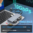 MTAKYI 8 1 Card,10Gbps 16/15, Type B XQD Card Reader in USB C/USB A for CFexpress Type B CFexpress Adapter for Type