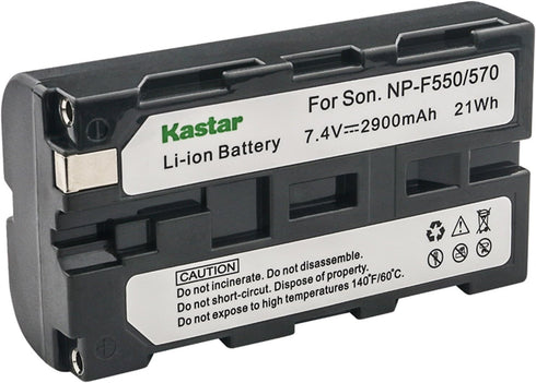 Kastar NP-F570 Battery Replacement for Sony DCR-SD1000, DCR-SR40, DCR-TRV900, NP-F550, NP-F330, HVR-Z1, HVR-Z5, HVR-Z7,