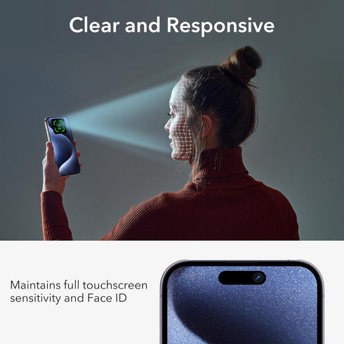 ESR Privacy Screen Protector 3 Pack for iPhone 15 Pro Max, Anti-spy Tempered Glass, Micro-curved Edges, Case Friendly