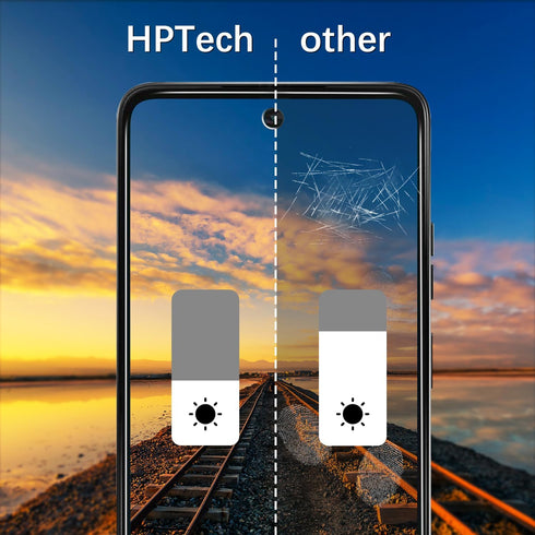 HPTech 2 Pack Privacy Screen Protector for Motorola Moto G 5G (2024), Anti Spy Tempered Glass, Bubble Free, Case