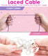 FosPower Kids Headphones with LED Cat Ears, 85 dB Safe Volume, Tangle-Free Cables, Hot Pink/Purple for School/Travel.