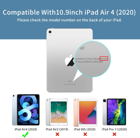 LovRug iPad Air 11 Inch Case (M2) 2024, 5th Generation 2022/iPad Air 4th Generation 10.9 Inch with Pencil Holder
