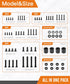 Universal TV Mounting Hardware Screw Kit Set with Box - M4 M5 M6 M8 Screws and Washers for TV VESA Mounting, Fits Most