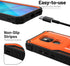 ExoGuard for Moto G Play 2021 Case, Rubber Shockproof Full-Body Cover Case Built-in Screen Protector and Kickstand Compatible with Moto G Play 2021 Phone (Orange)