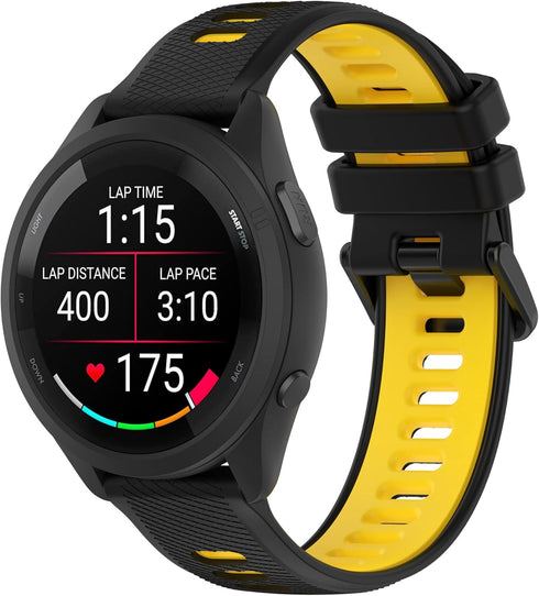 Garmin Forerunner 265 Bands for Women Men, 22mm Quick Release Sport Silicone Replacement Straps for COROS Apex 2
