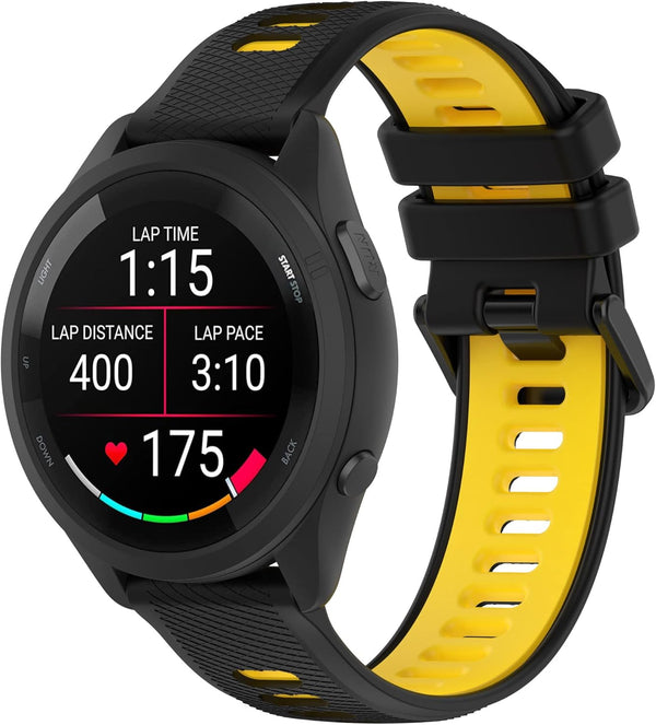 Garmin Forerunner 265 Bands for Women Men, 22mm Quick Release Sport Silicone Replacement Straps for COROS Apex 2