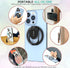 Doflyesky Magnetic Phone Ring Grip Holder, Dual-Sided Magnetics Adjustable Gym Finger Ring Grip Kickstand, Removable