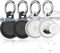 4 Pack Airtag Holder, IPX8 Waterproof Silicone Airtag Keychain for Apple Airtag, Protective Anti-Scratch Airtag Case