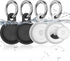 4 Pack Airtag Holder, IPX8 Waterproof Silicone Airtag Keychain for Apple Airtag, Protective Anti-Scratch Airtag Case