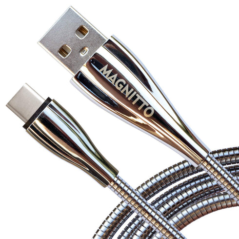 Metal Braided USB Type C Cable, Fast Charger USB-A to USB-C for Samsung Galaxy S21 S20+ S10 S9 S8 Plus