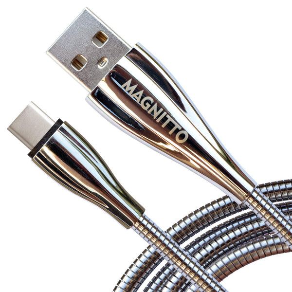Metal Braided USB Type C Cable, Fast Charger USB-A to USB-C for Samsung Galaxy S21 S20+ S10 S9 S8 Plus