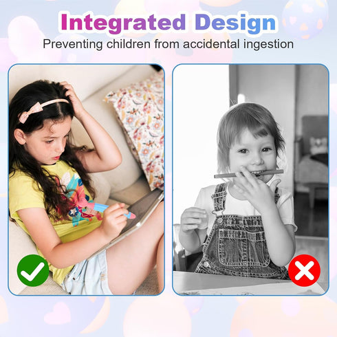 Gjinxi 3 Pack Kid-Friendly Stylus Pens for Touch Screens, Capacitive Stylus Pens with Durable Rubber Tips, Tablet