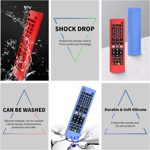 2Pack Silicone Case for LG Smart TV Remote AKB75095307 AKB75375604 AKB74915305, Shockproof Anti-Lost Cover