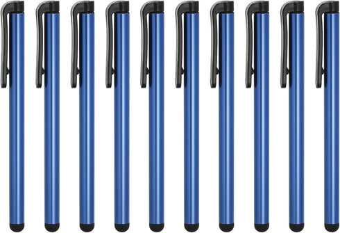 MECCANIXITY 10pcs Stylus Pens for Touch Screens, Universal Capacitive Pencil Sensitivity for Phone Tablet Devices (Navy