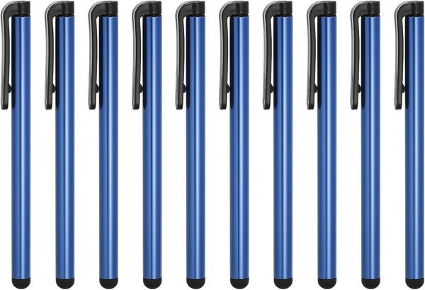 MECCANIXITY 10pcs Stylus Pens for Touch Screens, Universal Capacitive Pencil Sensitivity for Phone Tablet Devices (Navy