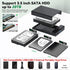 CLAVOOP 3.5 3.0 3.5/2.5 inch 20TB 12V 24W Hard Drive Enclosure, USB Internal/External Hard Drive Case Lay-Flat Dock