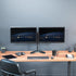 VIVO STAND-V002F Dual LED LCD Monitor Free-Standing Desk Stand for 2 Screens, Heavy-Duty Adjustable Arms