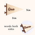 KIETKIE Baby Monthly Milestone Pennant Signs - Wooden Monthly Age Marker from One to Twelve Months, Newborn