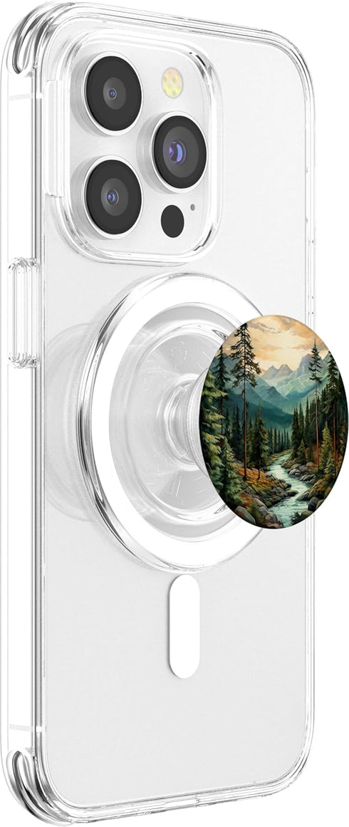 PopSockets MagSafe PopGrip for iPhone Mountains Wilderness Forest Hiking Pine Tree Nature