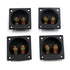 T Tulead Speaker Terminal Cup Wire Connector Square Speaker Cup 2 Way Spring Loaded Jack Pack of 4